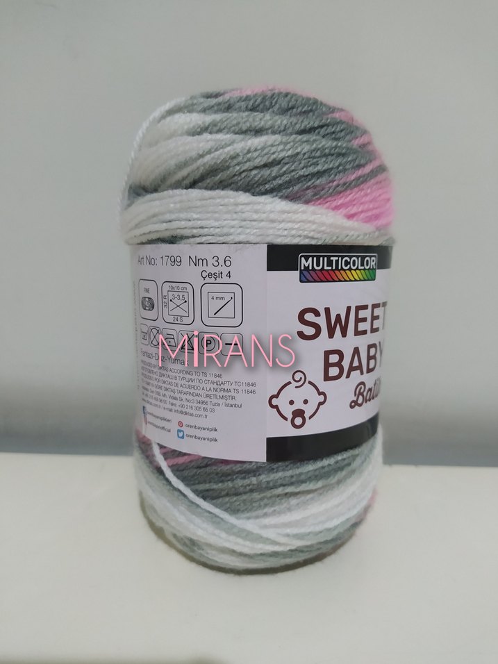 Ören Bayan Sweet Baby Batik 100 gr.Örgü İpi Renk Kodu:333 - Görsel 3