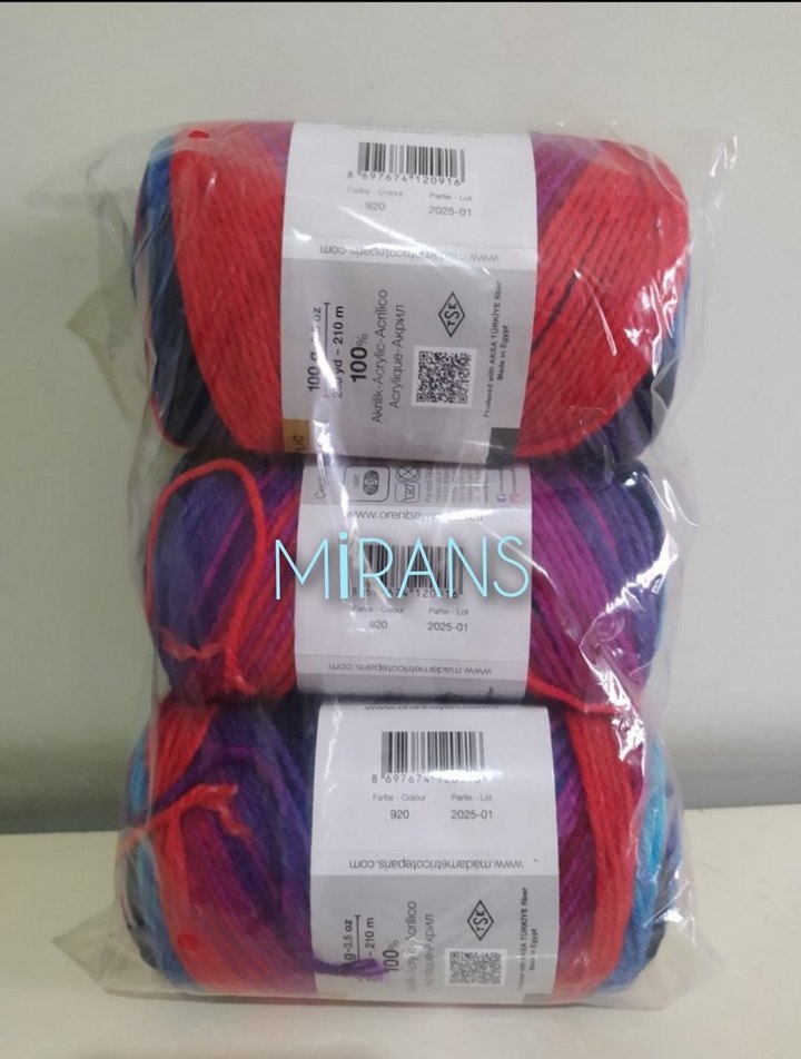 Ören Bayan Favori Batik Üçlü Örgü İpi Renk Kodu:920 - Görsel 2