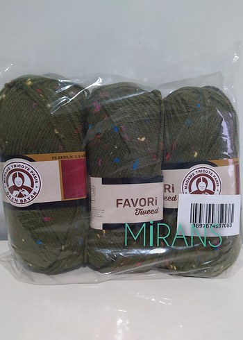 Ören Bayan Favori Tweed Üçlü Örgü İpi Renk Kodu:077A - Görsel 6