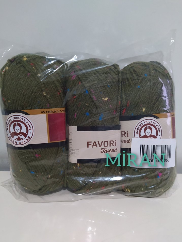 Ören Bayan Favori Tweed Üçlü Örgü İpi Renk Kodu:077A - Görsel 2