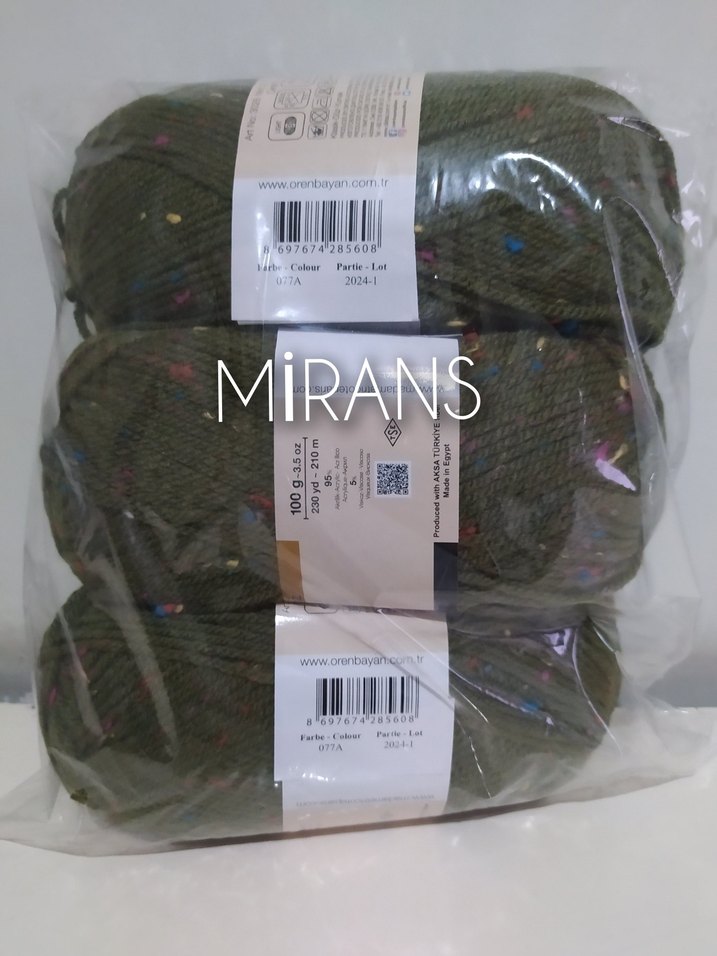 Ören Bayan Favori Tweed Üçlü Örgü İpi Renk Kodu:077A - Görsel 3