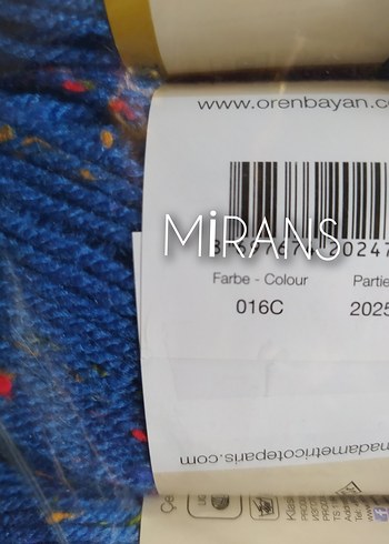 Ören Bayan Favori Tweed Üçlü Örgü İpi Renk Kodu:016C - Görsel 3