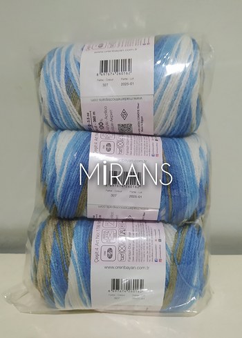 Ören Bayan Sweet Baby Batik Üçlü Örgü İpi Renk Kodu:327 - Görsel 2