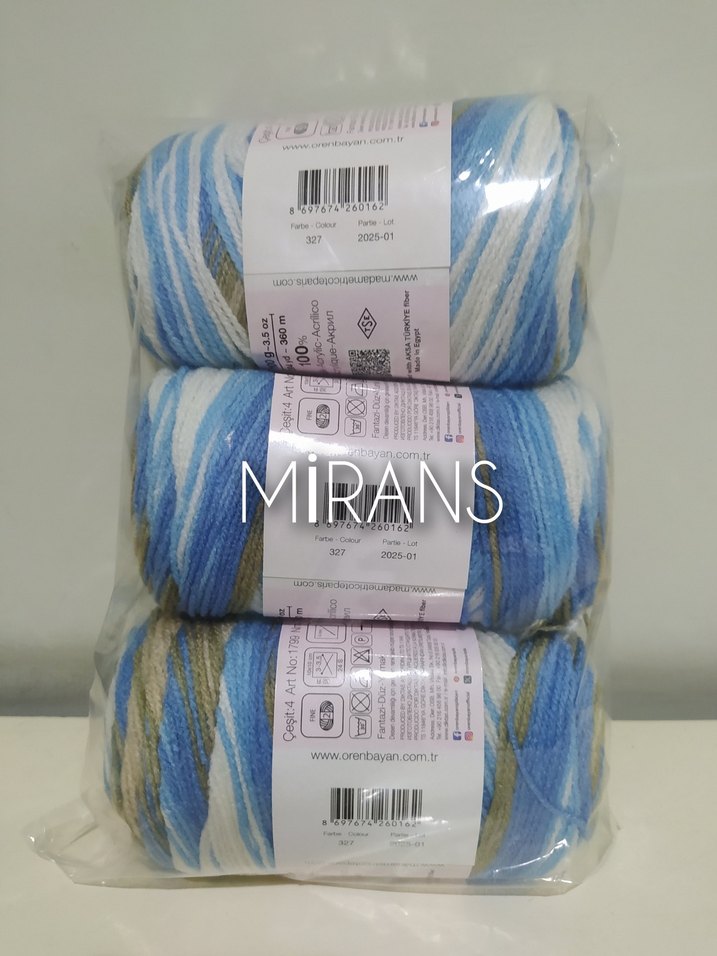 Ören Bayan Sweet Baby Batik Üçlü Örgü İpi Renk Kodu:327 - Görsel 2