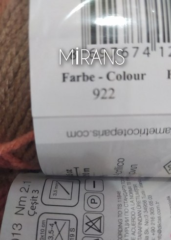 Ören Bayan Favori Batik Üçlü Örgü İpi Renk Kodu:922 - Görsel 3