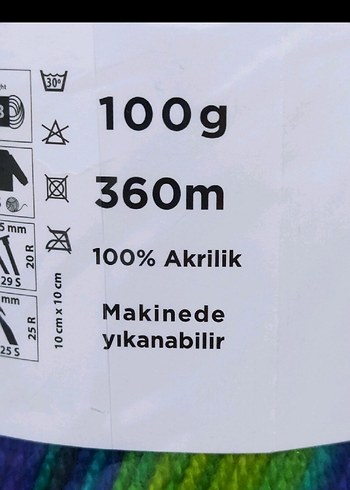 C'emile Batik İkili Çok Renkli El Örgü İpliği - Görsel 2