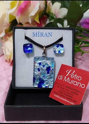Orijinal İtalyan Vetro Di Murano Takı Seti