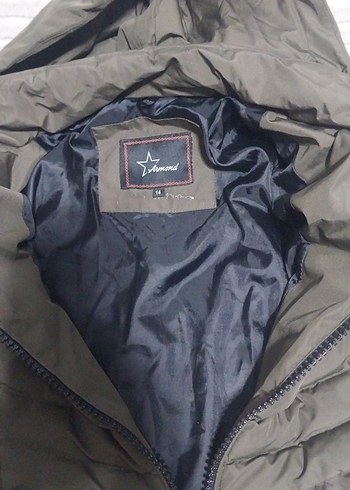 Kadın Gri Midi Mont Kapüşonlu Fermuarlı - Görsel 3