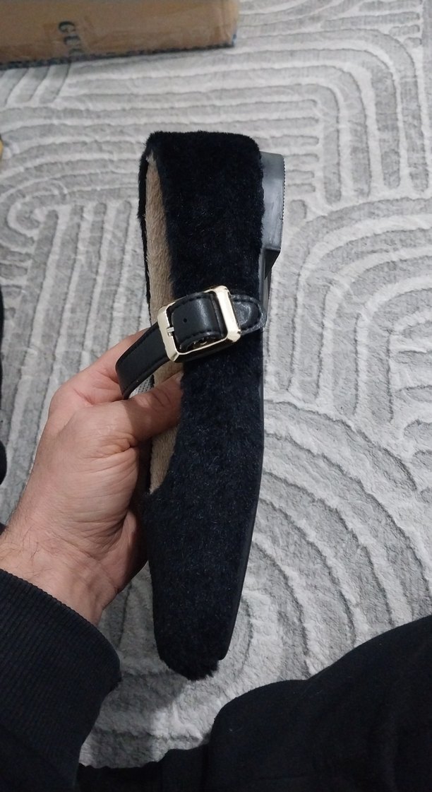 Kızlar için Gri Sıcak Keçe Terlik - Görsel 3