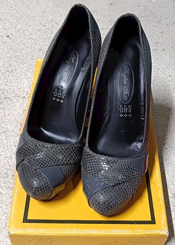 Gri Platform Topuklu Ayakkabı - Görsel 2