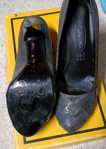 Gri Platform Topuklu Ayakkabı - Görsel 3