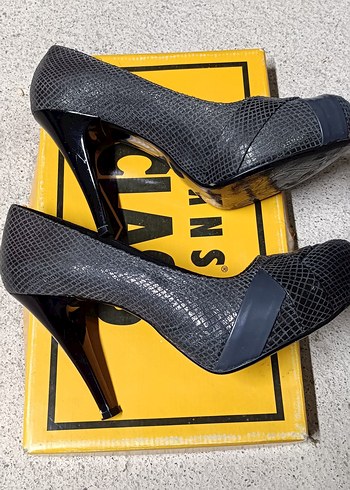 Gri Platform Topuklu Ayakkabı - Görsel 5