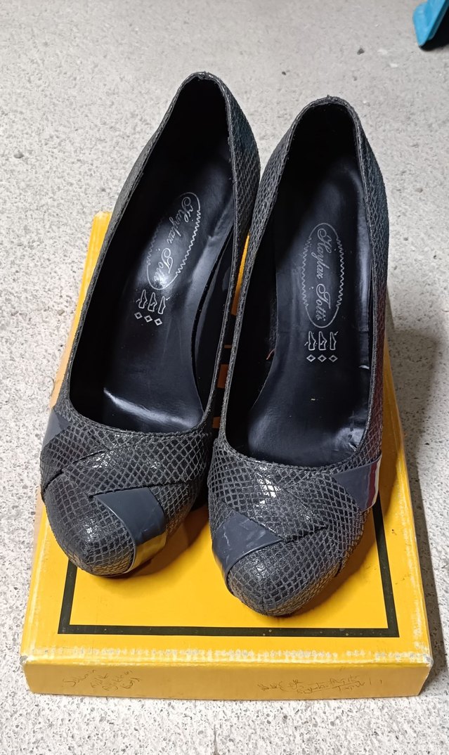 Gri Platform Topuklu Ayakkabı - Görsel 2