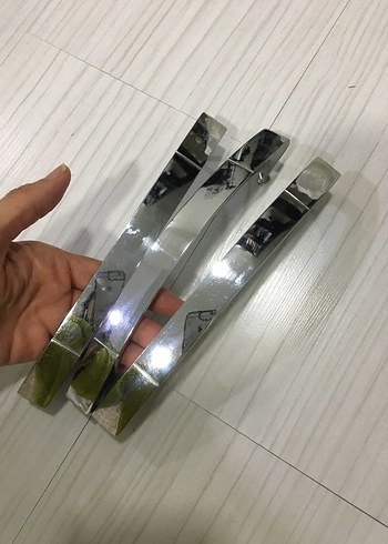 Gri Metal Kapı Kolu Seti