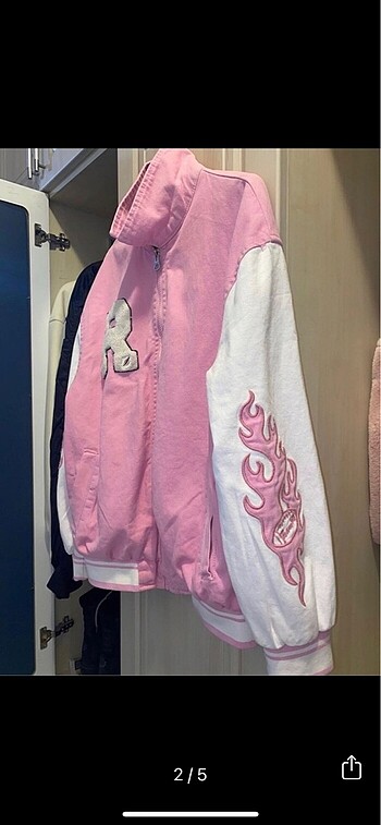 Bershka pembe kolej ceket