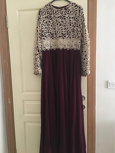 Bordo abiye elbise 48 beden
