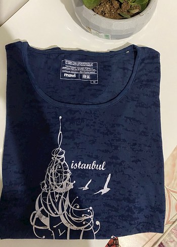 Lacivert Baskılı Hamile Tişörtü - Görsel 2