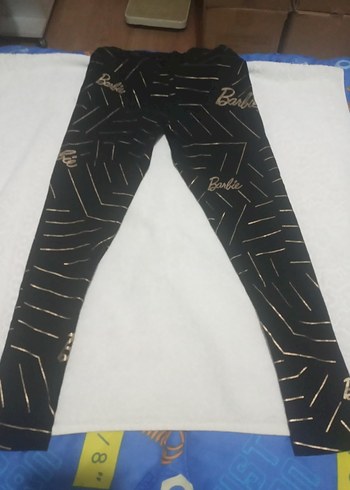 Siyah Baskılı Kız Çocuk Tayt - Görsel 4