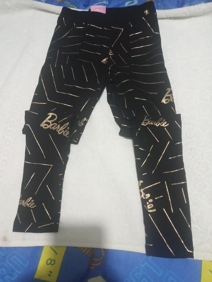 Siyah Baskılı Kız Çocuk Tayt - Görsel 2