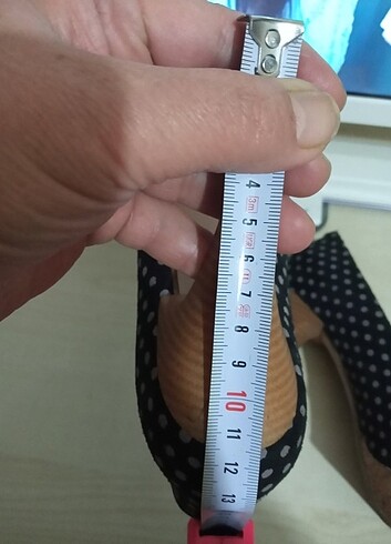 38 Beden siyah Renk Puantiyeli Yazlık 38 Numara Ayakkabı