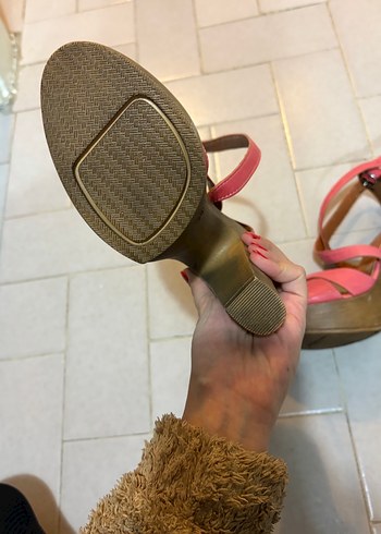 Pembe Platform Topuklu ayakkabı - Görsel 3