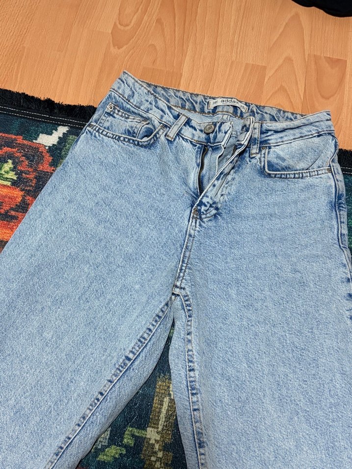 Açık Mavi Yüksek Bel Denim momJean — görsel 2/6