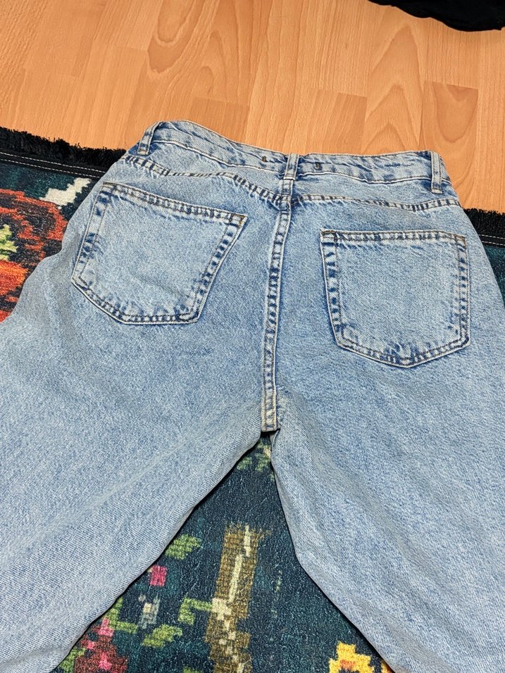 Açık Mavi Yüksek Bel Denim momJean — görsel 4/6