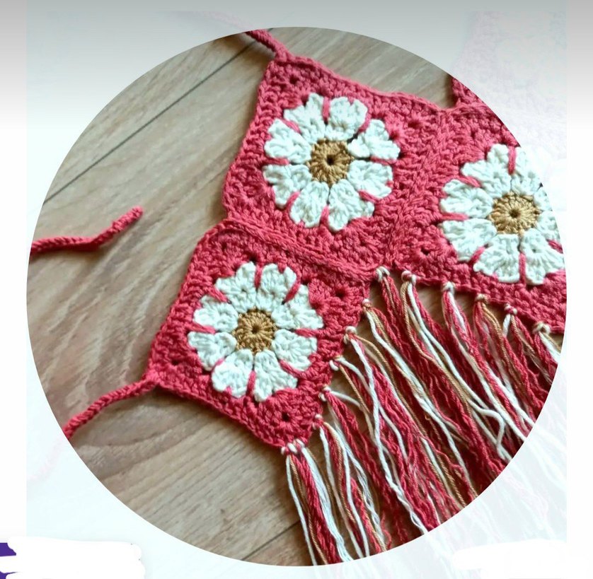 Örgü Merserize Kız Büstiyer - Görsel 3