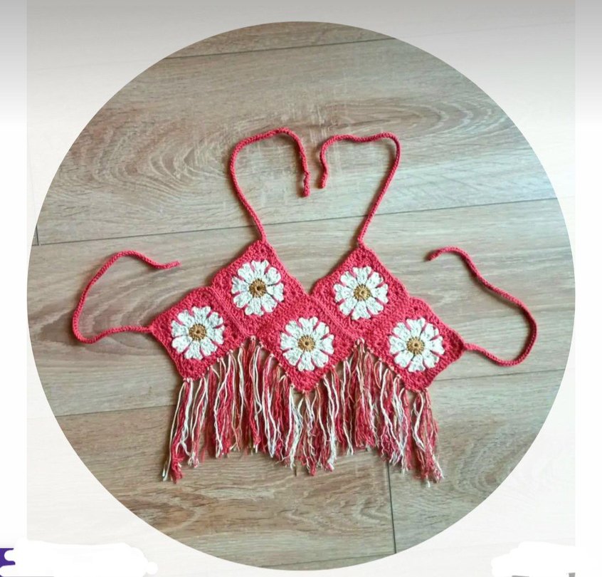 Örgü Merserize Kız Büstiyer - Görsel 2