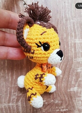 Amigurumi aslacık anahtarlık