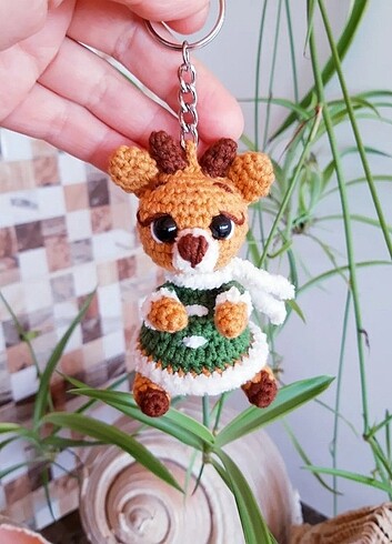 Amigurumi Geyik anahtarlık 