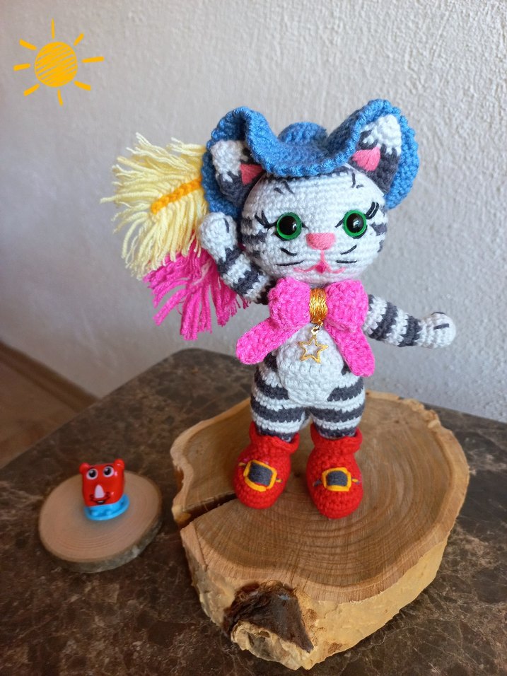 Amigurumi Çizmeli Kedi - Görsel 5