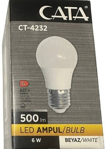 6 W LED AMPÜL CATA CT-4232