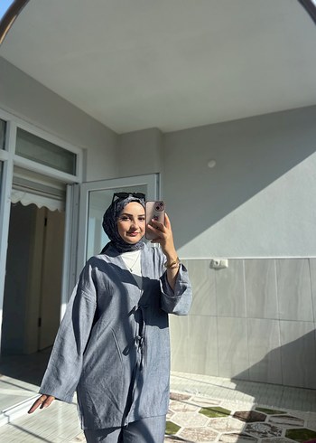Zara Gri Midi Kadın Ofis Takımı