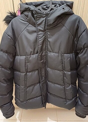 m Beden siyah Renk Şişme mont