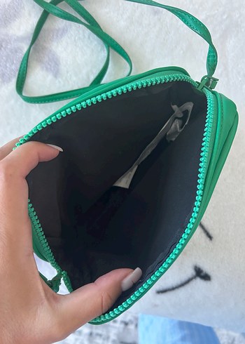 Yeşil Fermuarlı Kadın Çapraz Çanta - Görsel 3