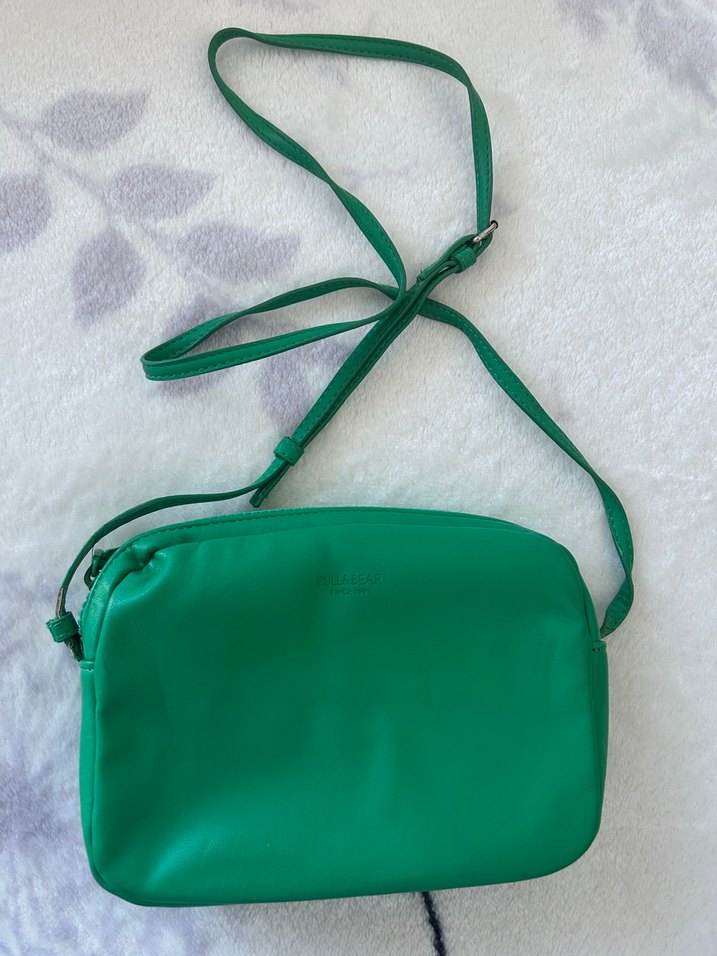 Yeşil Fermuarlı Kadın Çapraz Çanta - Görsel 2