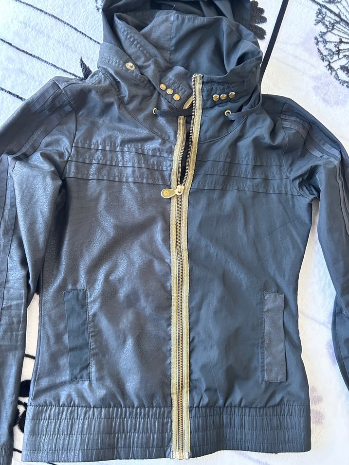 Adidas Siyah Fermuarlı Kadın Midi Ceket - Görsel 2