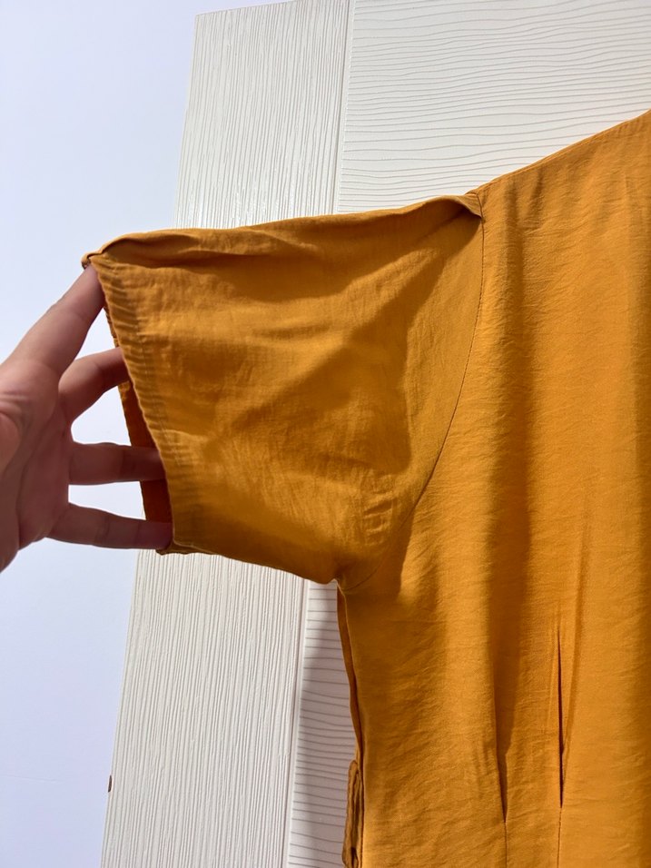 Düğmeli Kahverengi Uzun Elbise - Görsel 3