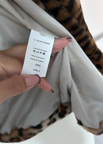 Yeni Leopar Desenli Midi Boy Peluş Kaban - Görsel 5