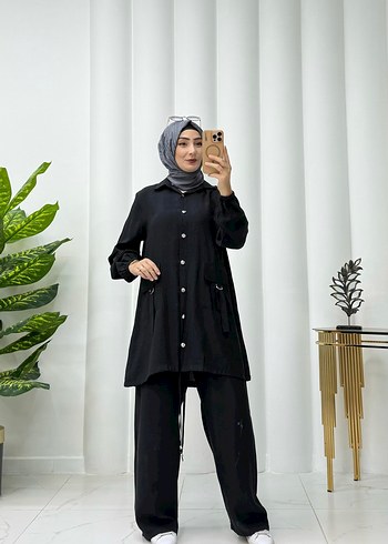 Zara Salaş Kesim, Uzun Kollu Keten Kadın Takım