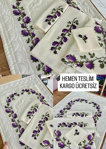  Beden işlenmiş bohça takımı