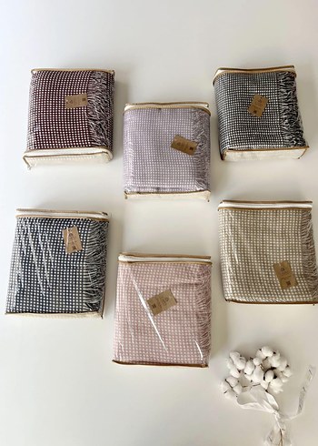 Gri Baskılı Sarra Waffle Pike Örtüsü - Görsel 8