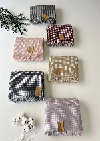 Gri Baskılı Sarra Waffle Pike Örtüsü - Görsel 7