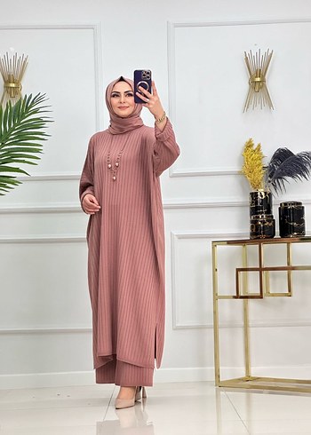 Gri Uzun Triko Kadın Elbise - Görsel 12