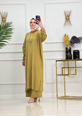 Gri Uzun Triko Kadın Elbise - Görsel 10