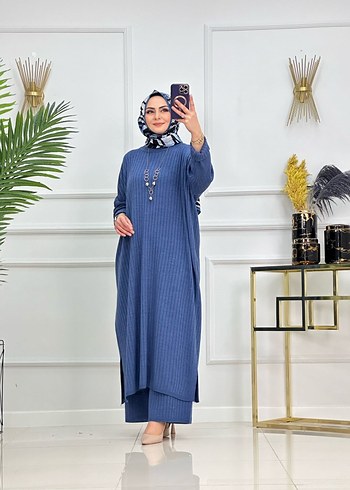 Gri Uzun Triko Kadın Elbise - Görsel 5