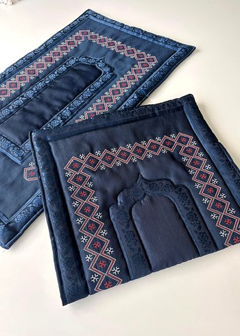 Nakış İşlemeli Çok Renkli seccade - Görsel 11