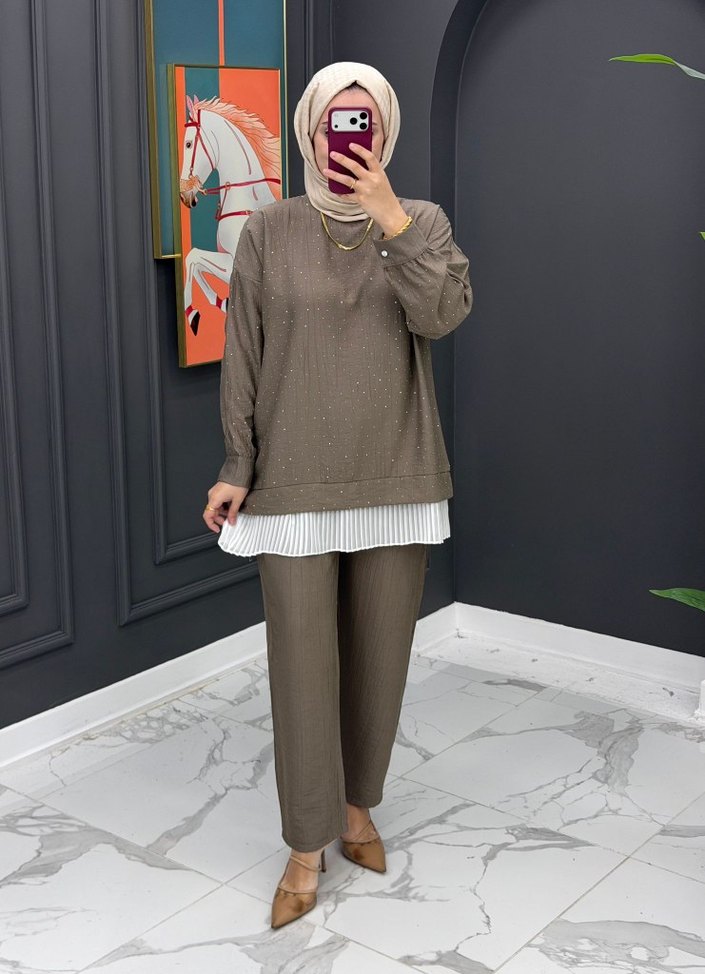 Lacivert Rahat Kesim Kadın Takım - Görsel 2