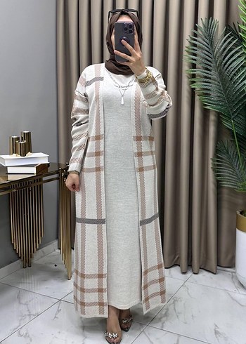 Bordo Salaş Uzun Triko Elbise - Görsel 9